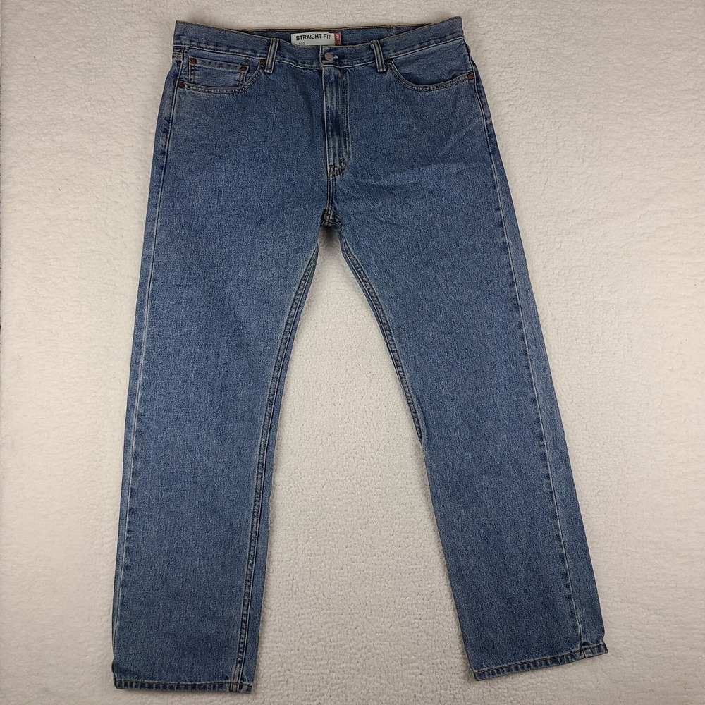 Levi's 505 Jeans Mens 38x32 Straight Leg 100% Cotton Medium Wash